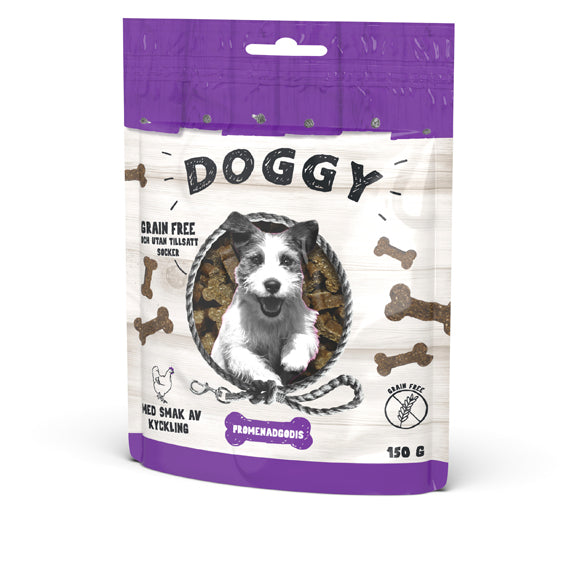 Doggy - promenadgodis grainfree 150g - hälsosamma snacks