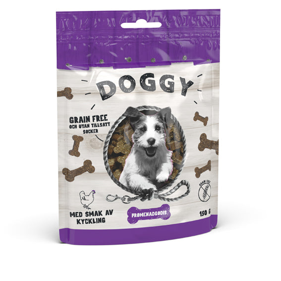 Doggy - promenadgodis grainfree 150g - hälsosamma snacks