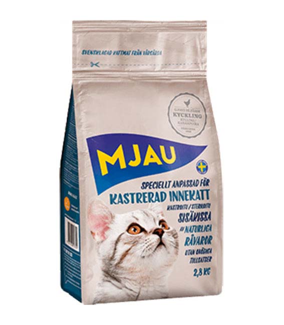 Mjau - kastrerad innekatt torrfoder 2,8kg