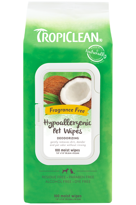 Tropiclean - hypo allergenic wipes