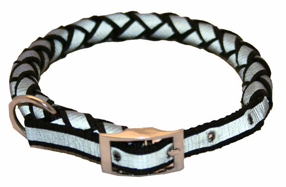 TRIXIE - reflexhalsband rund flätat 15mm 55cm - halsband